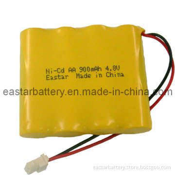 NiCd Battery Pack for Cordless Phone 4.8V Battery Pack with Plug